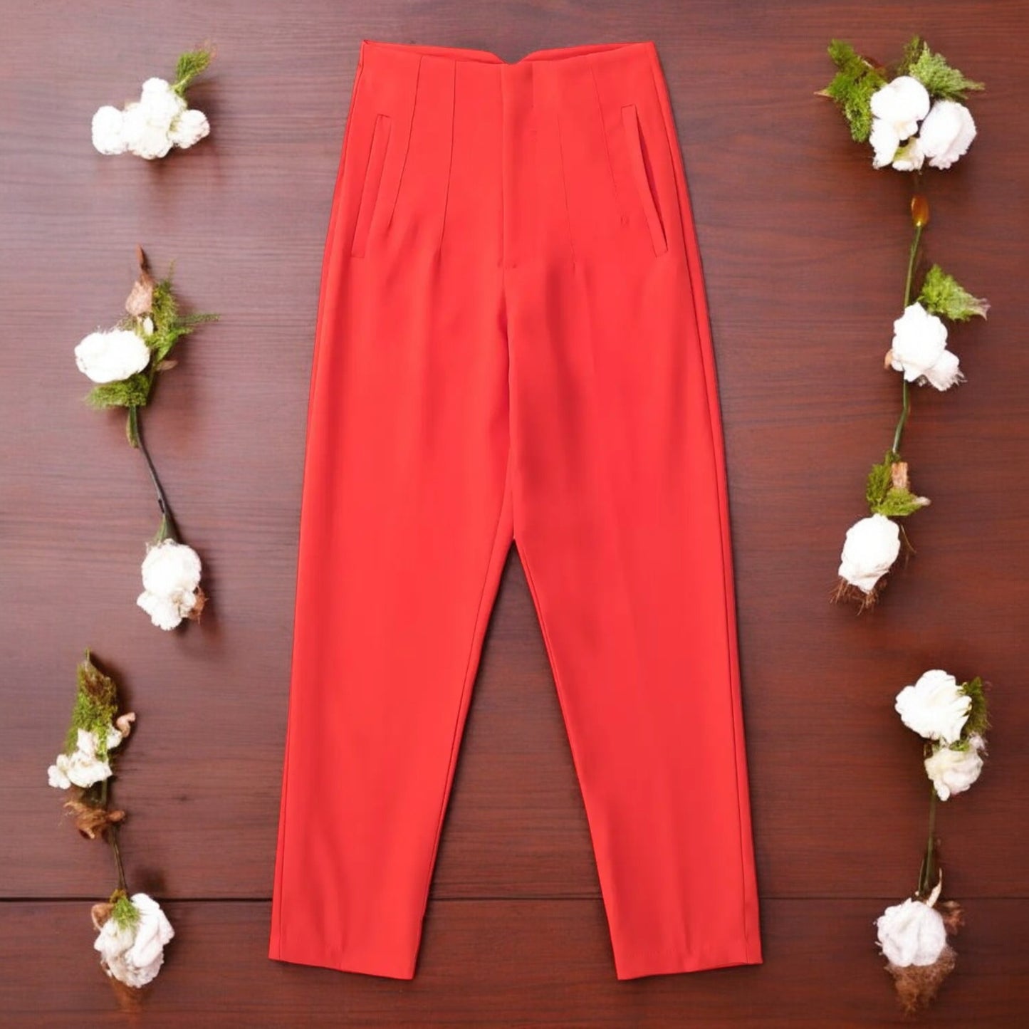 Pantaloni Donna Chic a Vita Alta con Cerniera Frontale - Eleganza e Comfort per Ogni Occasione
